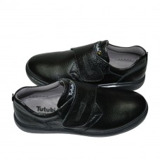 Туфли школьные кожаные с широкой липучкой Tutubi  модель 089