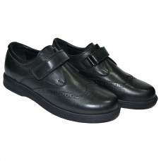 Практичные кожаные  туфли для школыі с липучкой Dalton модель116