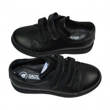 Комфортные школьные туфли с натуральной кожи черного цвета Dalton модель  117