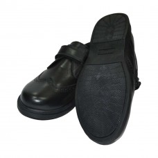 Практичные кожаные  туфли для школыі с липучкой Dalton модель116