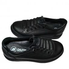 Туфли  школьные кожаные с застежкой -шнурок-резинка Dalton модель115