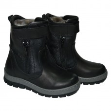 Зимние кожаные ботинки на молнии с липучкой Polipeys модель 090